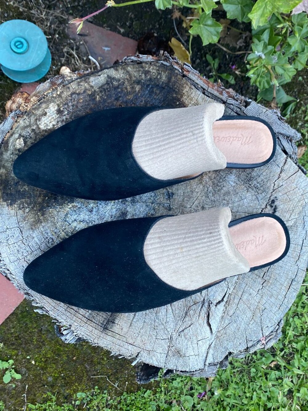 Madewell Black Suede Remi Mules Size 8.5 - Picture 2 of 6